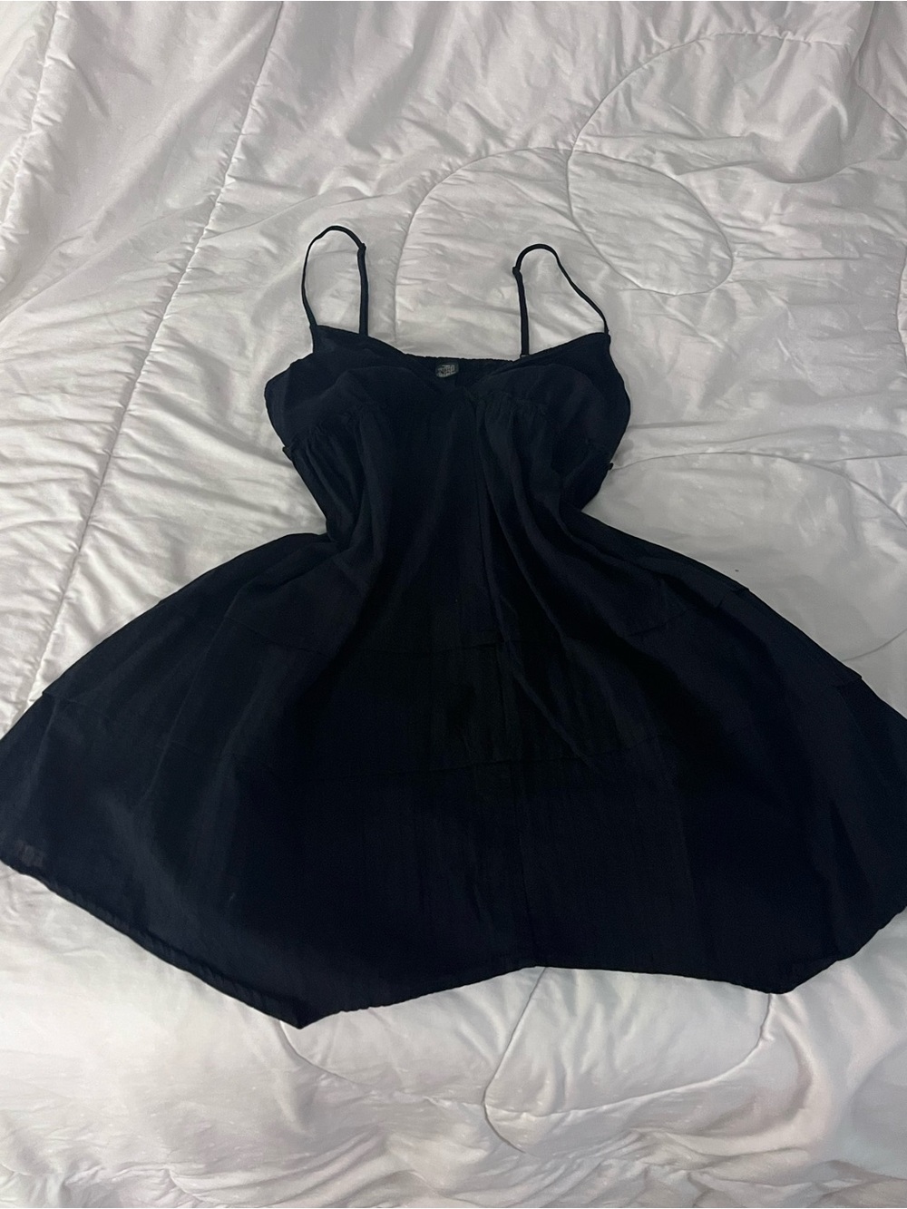 wild fable Black Spaghetti-Strap Mini Dress